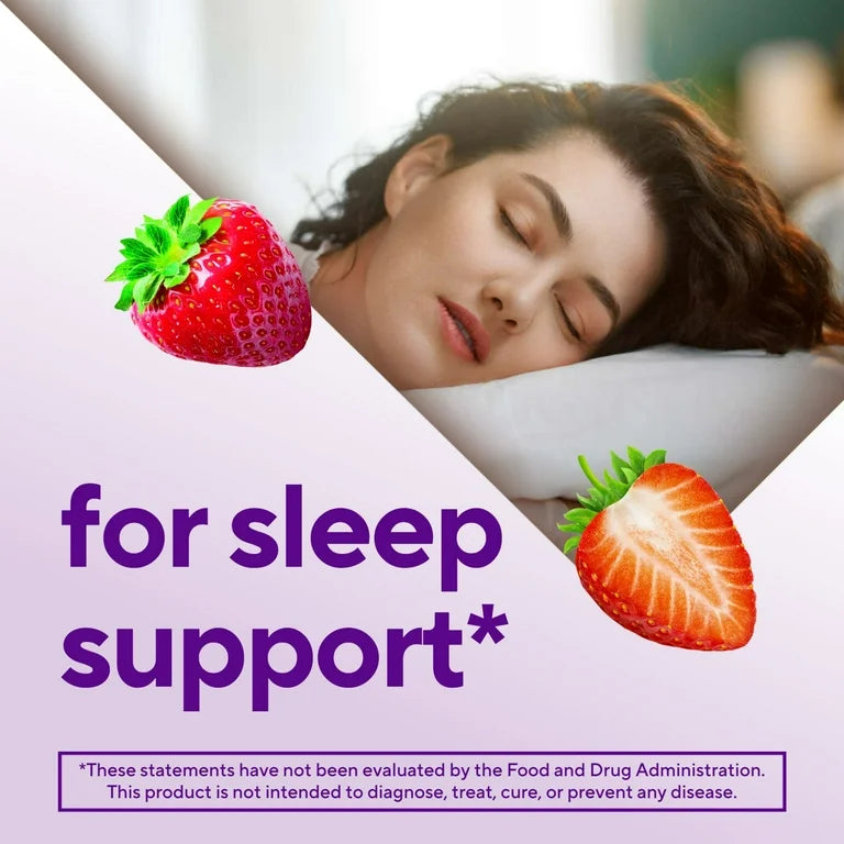 Vitafusion Melatonine | Gummies pour le sommeil, force maximale, goût fraise, 100 gummies
