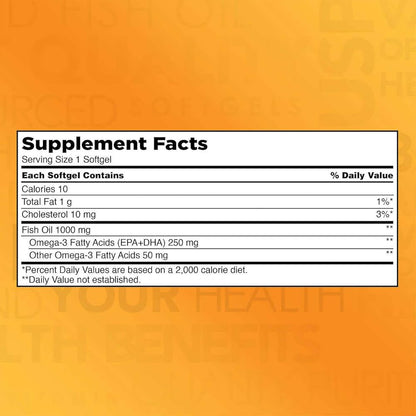 KIRKLAND Signature Fish Oil oméga 3, 1000 mg, 400 Softgels