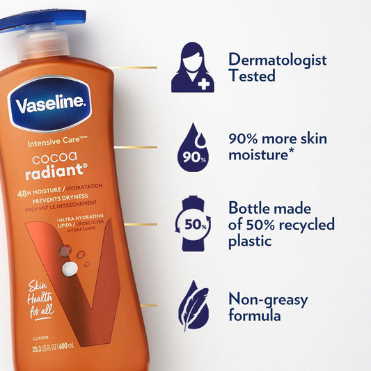 Vaseline Cocoa Radiant intensive care | 48h intense hydration