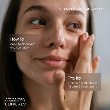 Advanced Clinicals Gel-crème illuminateur, Vitamine C, 74 ml