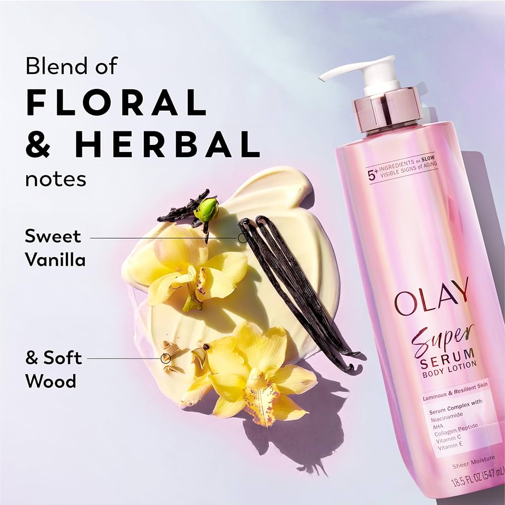 Olay Super Serum Body Lotion, for Radiant and Supple Skin, 547ml