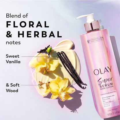 Olay Super Serum Body Lotion, for Radiant and Supple Skin, 547ml