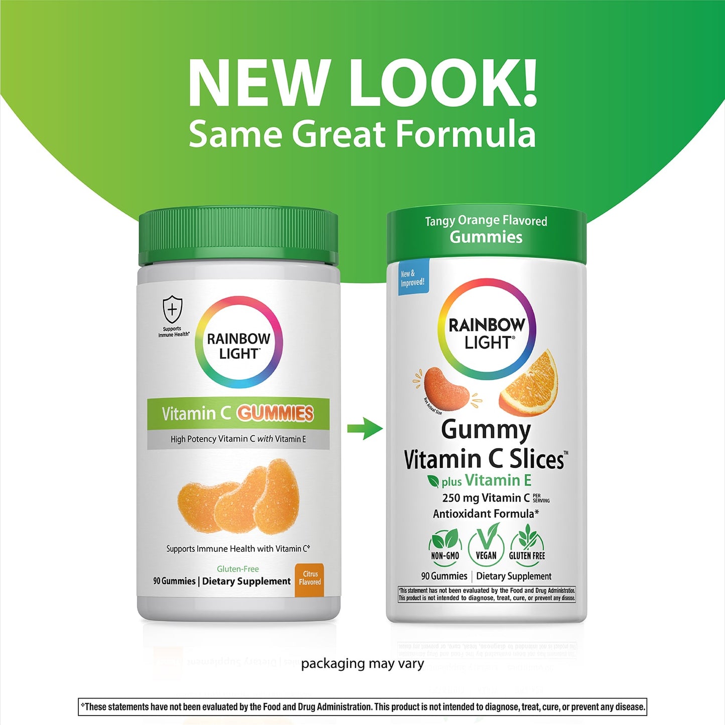 Rainbow Light Tranches de vitamine C™ + vitamine E, agrumes, 60 gummies