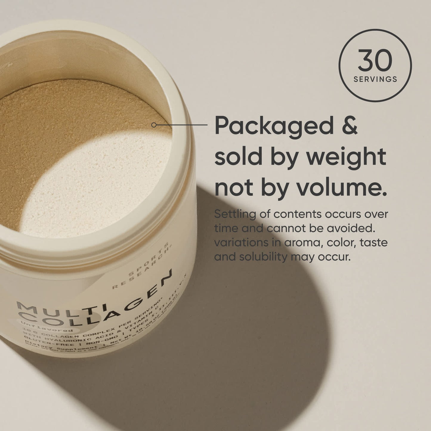 Sports Research Multi Collagen Complex Powder | Types 1, 2, 3, 5, 10 | with Hyaluronic Acid, Vitamin C & Biotin | 300 Grams