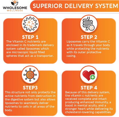 Wholesome Wellness Vitamine C Liposomale, 1500mg, 200 gélules