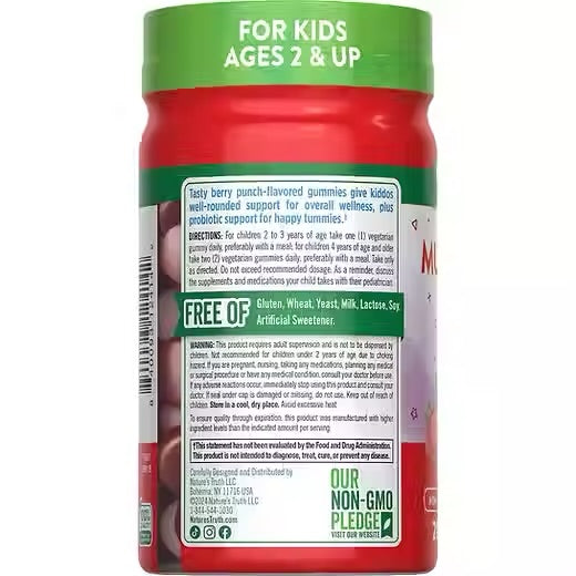 Nature's Truth, Just 4 Kids Multivitamin Gummies + Probiotics, 28 Gummies