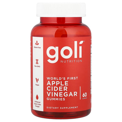 Goli Vinaigre de cidre gummies - enrichies en vitamine B12, betterave et grenade - 60 gummies