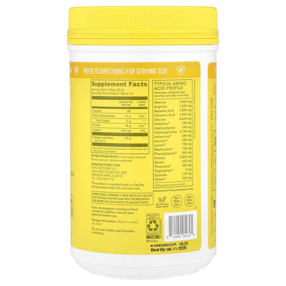 Vital Proteins Collagen Peptides, Lemon flavor, 313 grams