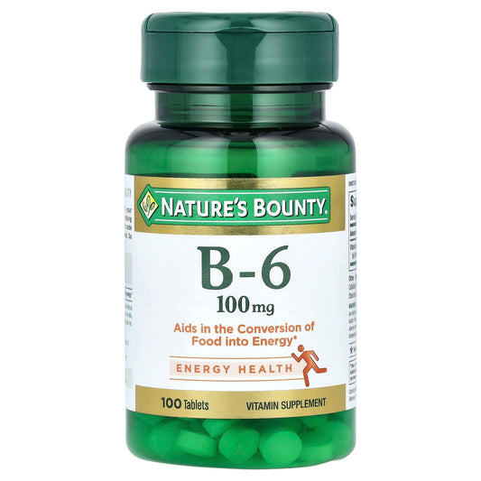 Nature's Bounty Vitamin B6 100mg, 100 tablets