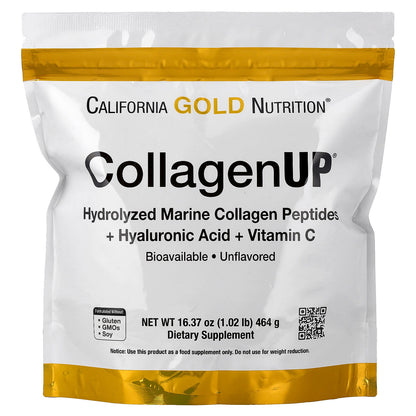 CollagenUP, Hydrolyzed Marine Collagen Peptides with Hyaluronic Acid and Vitamin C, Unflavored, 206 g