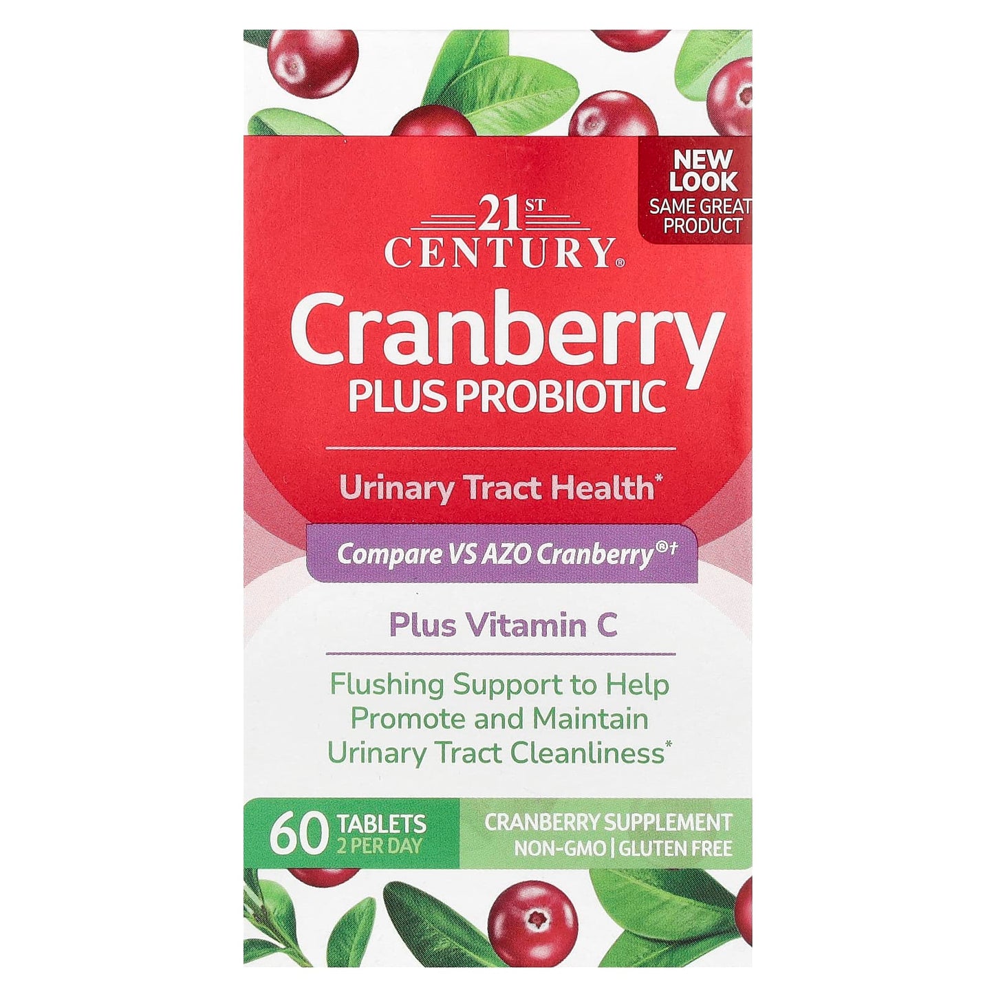21st Century, Cranberry Plus Probiotics, 60 Tablets