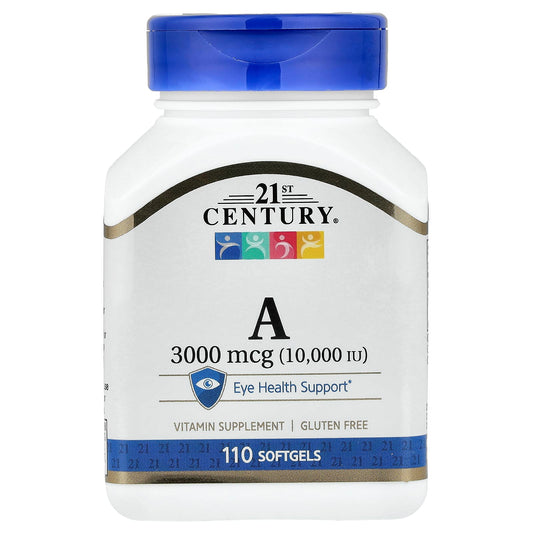 21st Century, Vitamin A 3000mcg (10,000 IU) 110 softgels