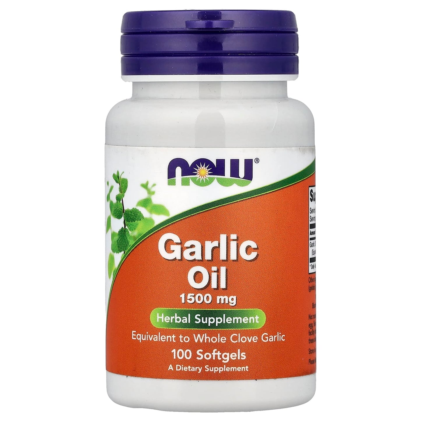 Now Foods, Gélules d'ail, 1 500 mg, 100 gélules