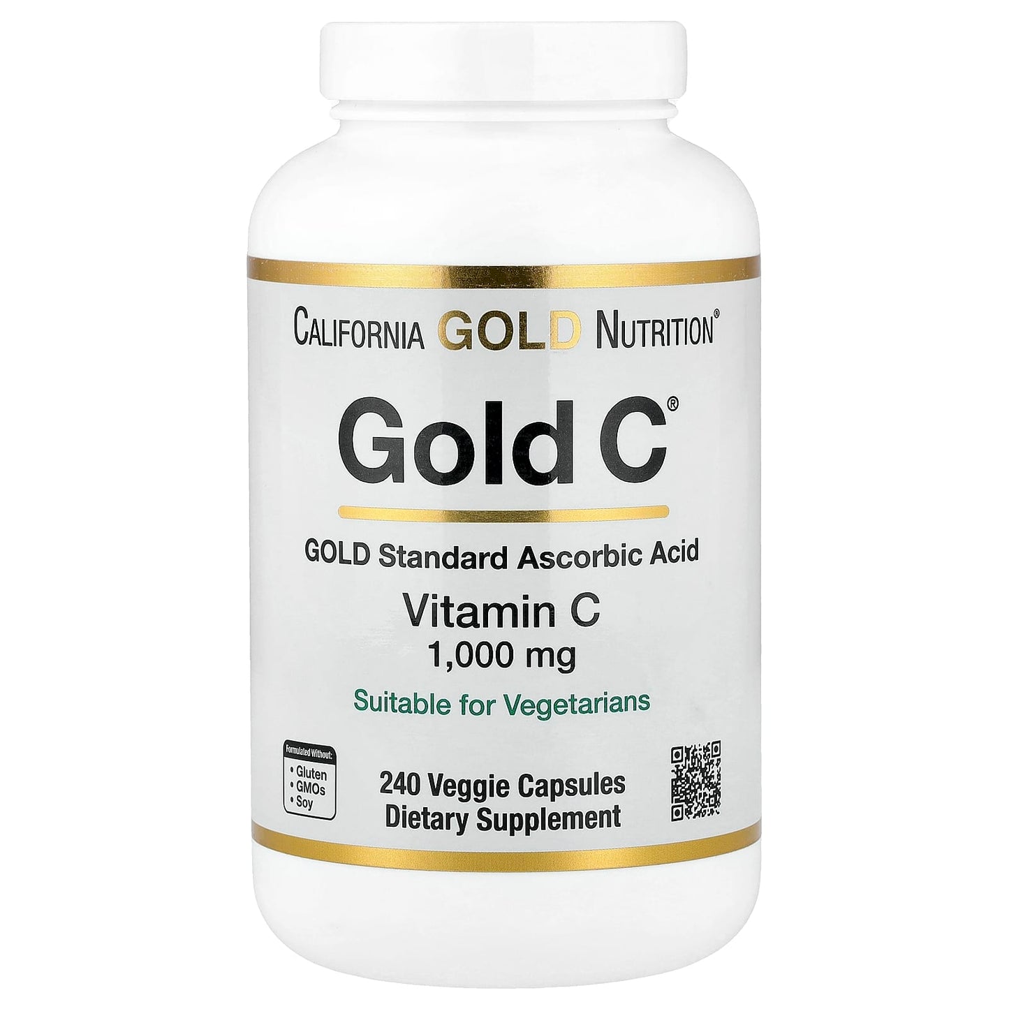 California Gold Nutrition, Gold C®, vitamine C de qualité USP, 1 000 mg, 60 gélules