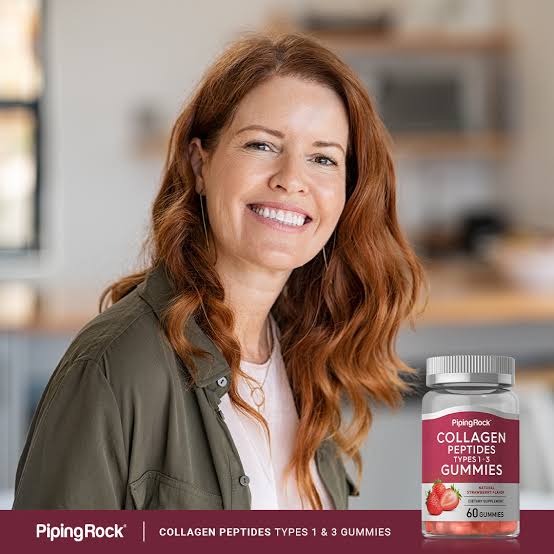 PipingRock Collagène type 1 & 3, 60 gummies