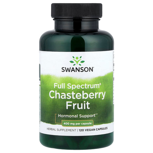 Swanson Full Spectrum Chasteberry fruit, Vitex Agnus-Castus, 400mg, 100 capsules