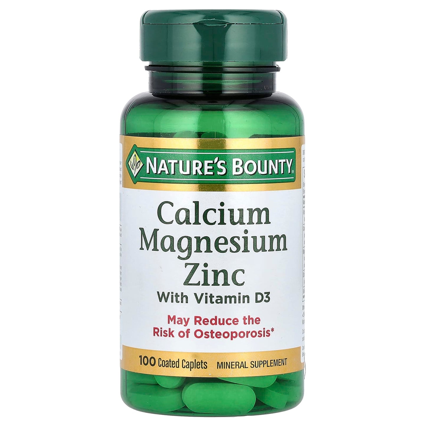 Nature's Bounty
Calcium, Magnesium & Zinc with Vitamin D3, 100 Tablets