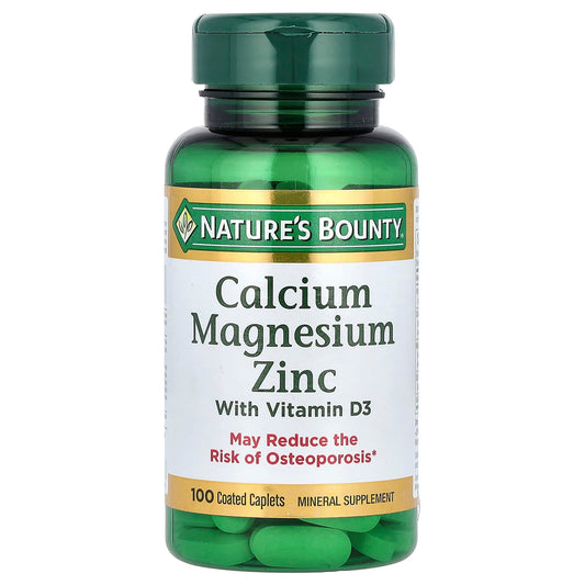 Nature's Bounty
Calcium, Magnesium & Zinc with Vitamin D3, 100 Tablets