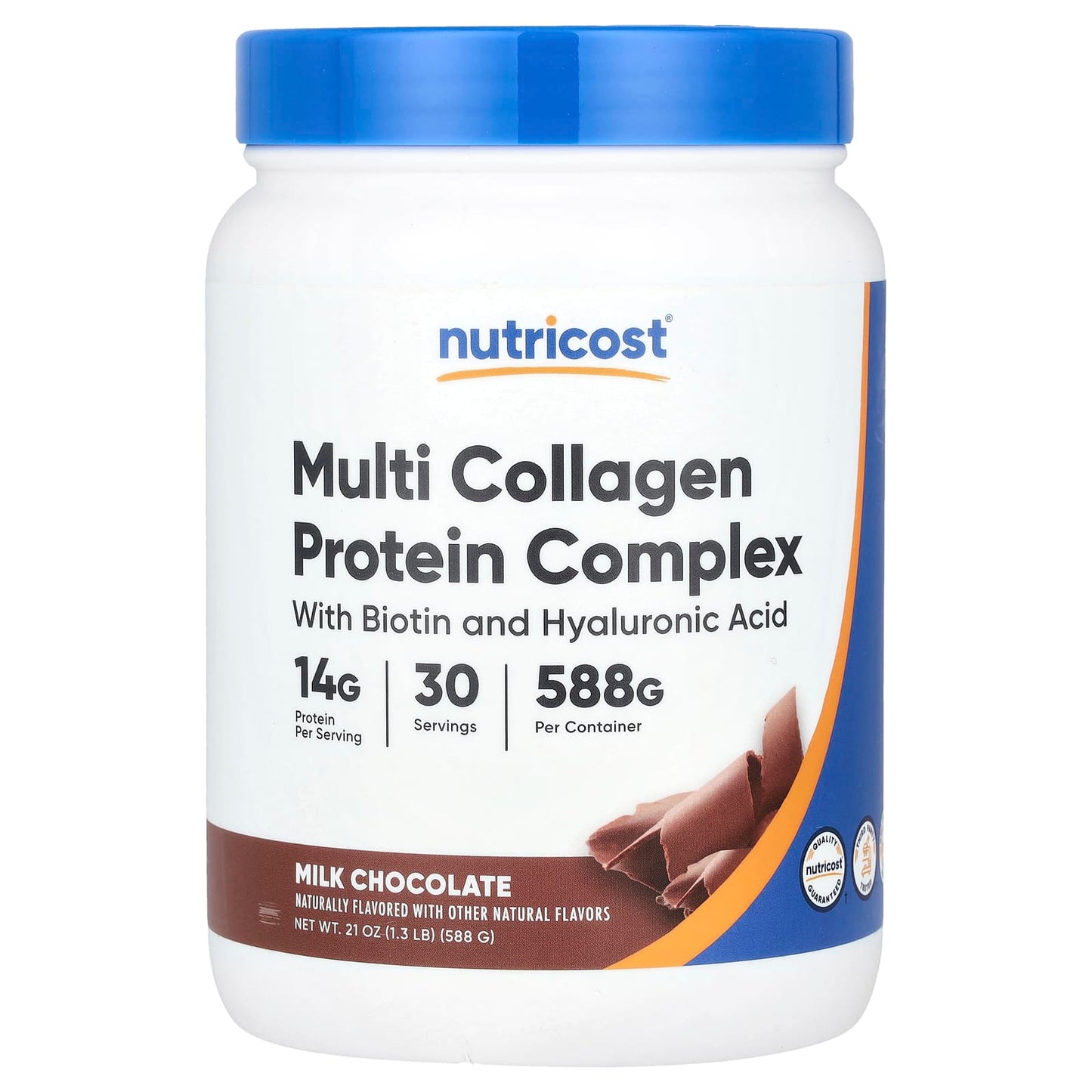 Nutricost Multi Collagen Complex Powder | Types 1, 2, 3, 5, 10 | with Hyaluronic Acid, Vitamin C Biotin & Apple Cider Vinegar | 486 grams