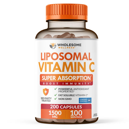 Wholesome Wellness Vitamine C Liposomale, 1500mg, 200 gélules