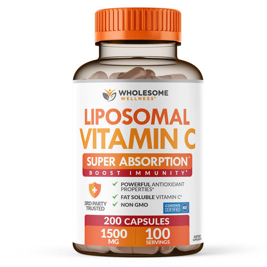 Wholesome Wellness Liposomal Vitamin C, 1500mg, 200 Capsules
