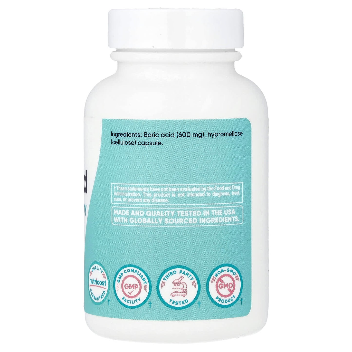 Nutricost Acide Borique, ovules vaginales, 600 mg, 30 capsules