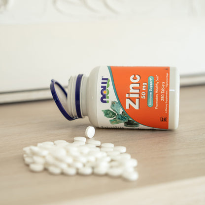 Now Foods Zinc, 50 mg, 100 comprimés