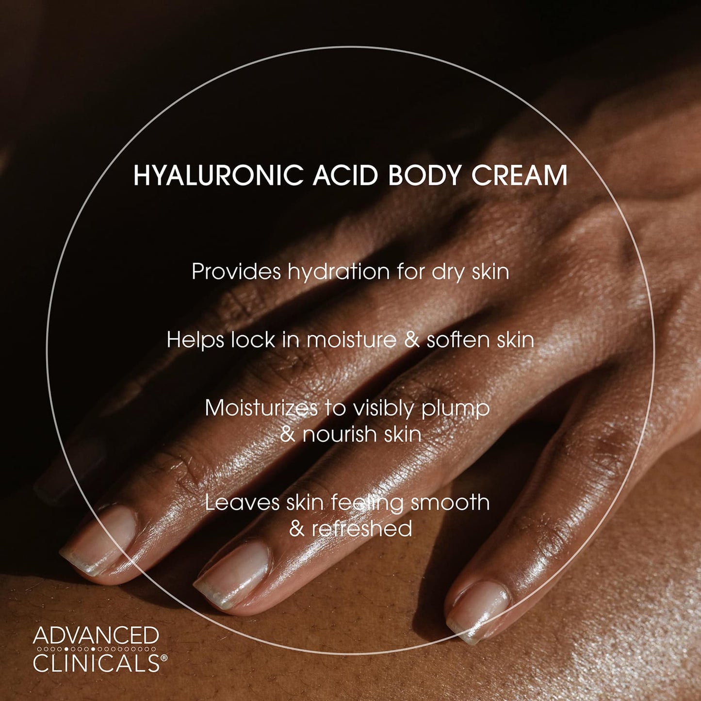 Advanced Clinicals Acide hyaluronique, Crème hydratante pour le corps, 454 g