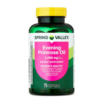 Spring Valley, Huile d’onagre, 75 softgels