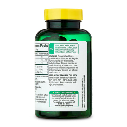 Spring Valley, Huile d’onagre, 75 softgels