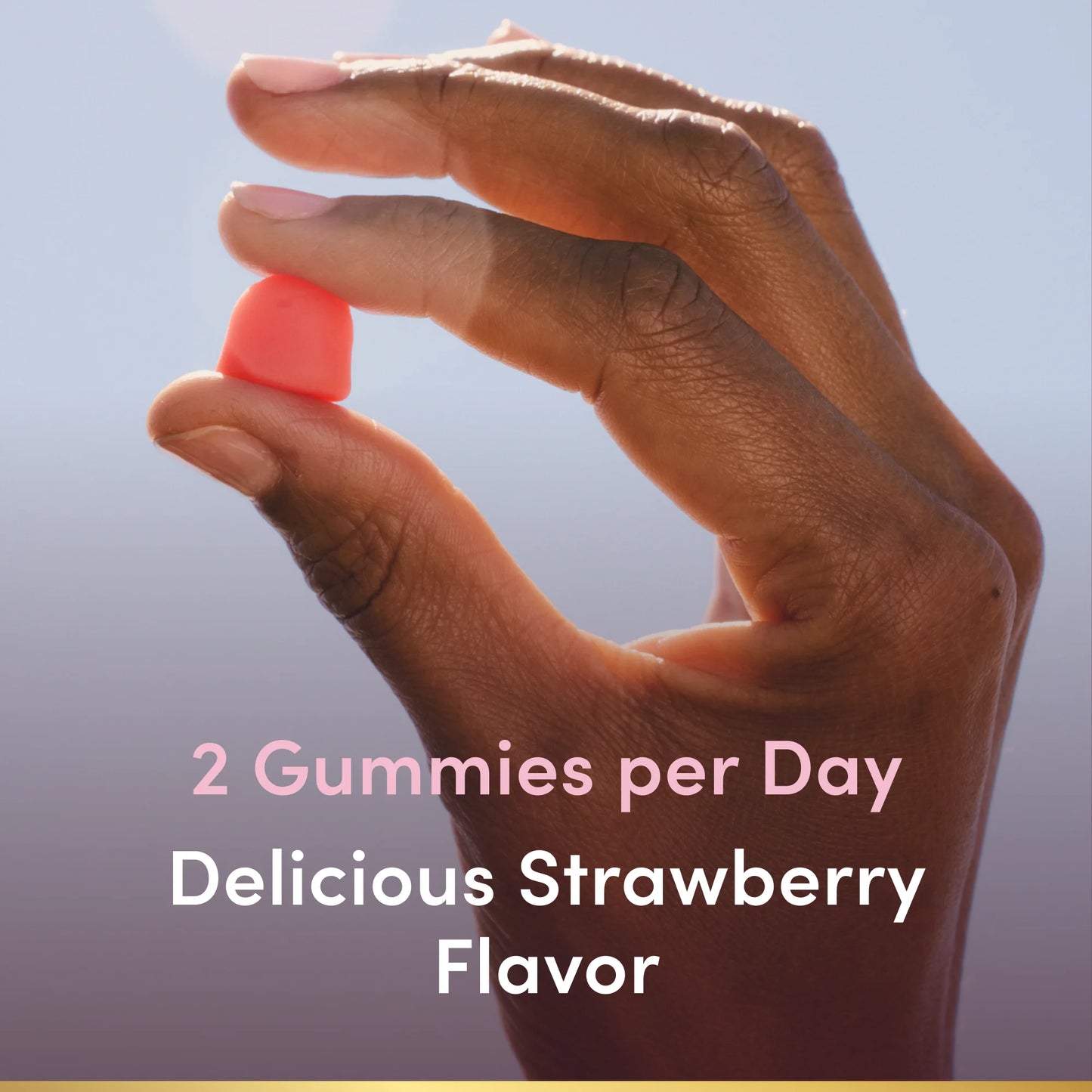 Nature's Bounty Hair skin nails gummies avancés|biotine 6000 mcg, vitamines A, C et E|goût fraise, 90 gummies