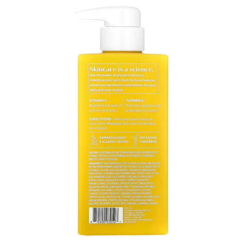 Medix 5.5, Crème pour le corps, Vitamine C + Curcuma, 444 ml
