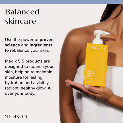 Medix 5.5, Crème pour le corps, Vitamine C + Curcuma, 444 ml