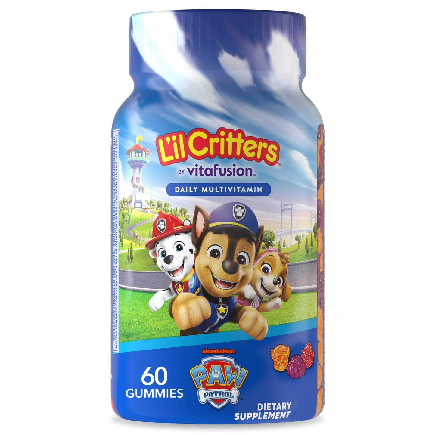 L’il Critters Pat Patrouille Gummies Multivitaminés pour Enfants, Fruits Mixtes, 60 gummies