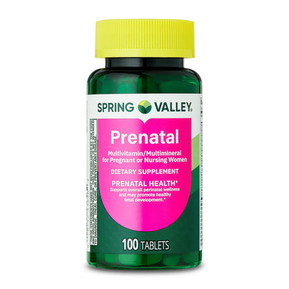 Spring Valley, Vitamines Prénatales, 100 comprimés