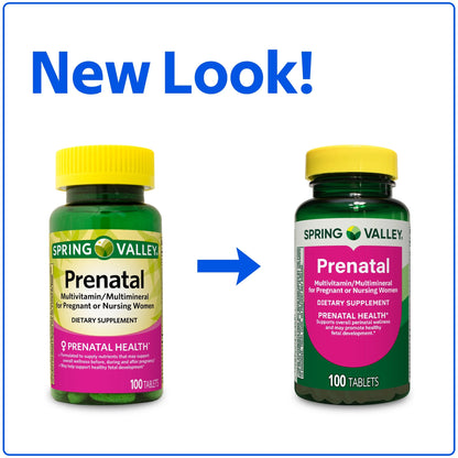Spring Valley, Vitamines Prénatales, 100 comprimés