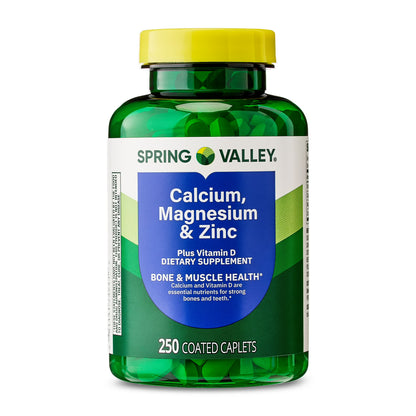 Spring Valley Calcium, Magnesium & Zinc Plus Vitamine D3, 250 comprimés